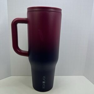 Iron Flask 40oz Vacuum Insulated  Water Tumbler Mug Handle Red Blue‎ Gradient
